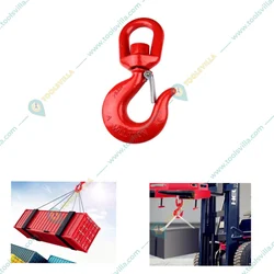 Heavy Duty 1 Ton Alloy Steel Swivel eye hook with latch